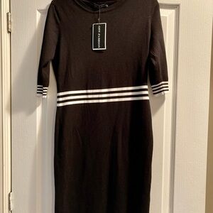 Black knit dress